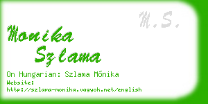 monika szlama business card